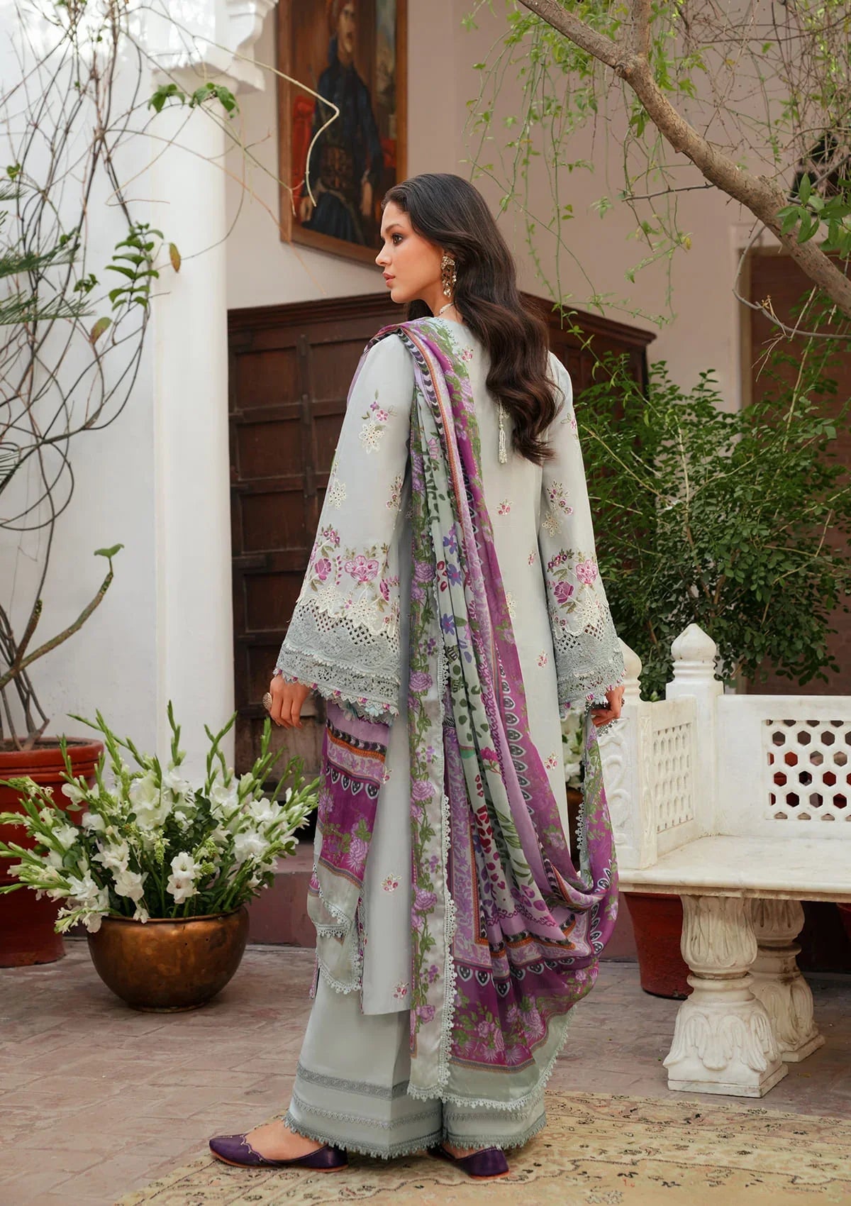 KAHF Ek Fasana Luxury Lawn Unstitched Collection 2026 | KLB-6B BANAFSHA - Mirha Fashion