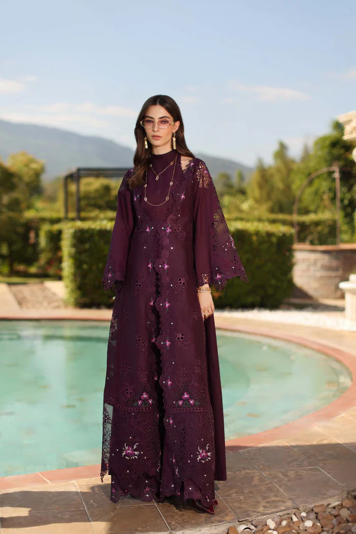 Noor By Saadia Asad Luxury Eid Handwork Schiffli Laserkari Collection 2026 | D8B-SELENE - Mirha Fashion