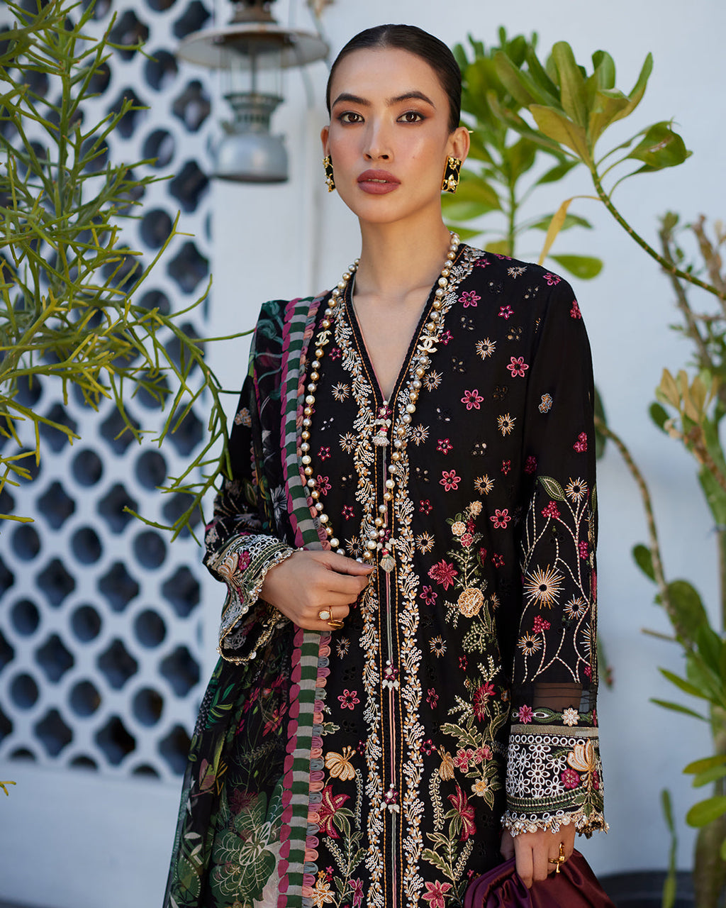 Faiza Saqlain Liliana Luxury Lawn 2024 | Merle - Mirha Fashion