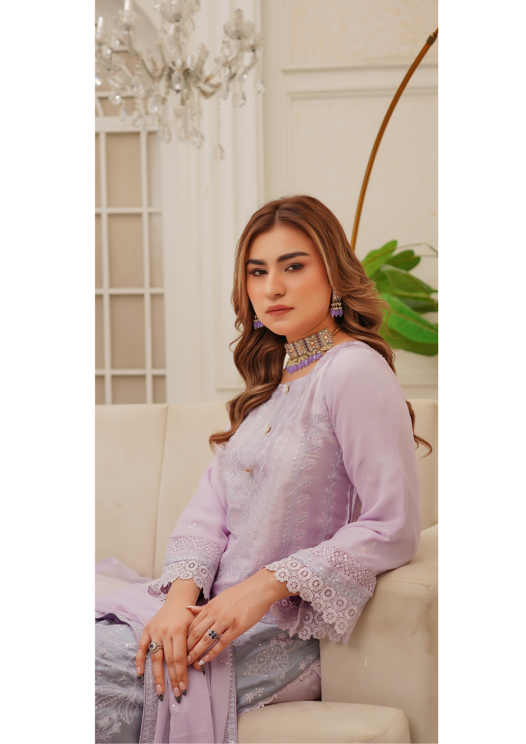 Agha Noor Silk Ready to Wear Collection Nov-2025 | Light Purple