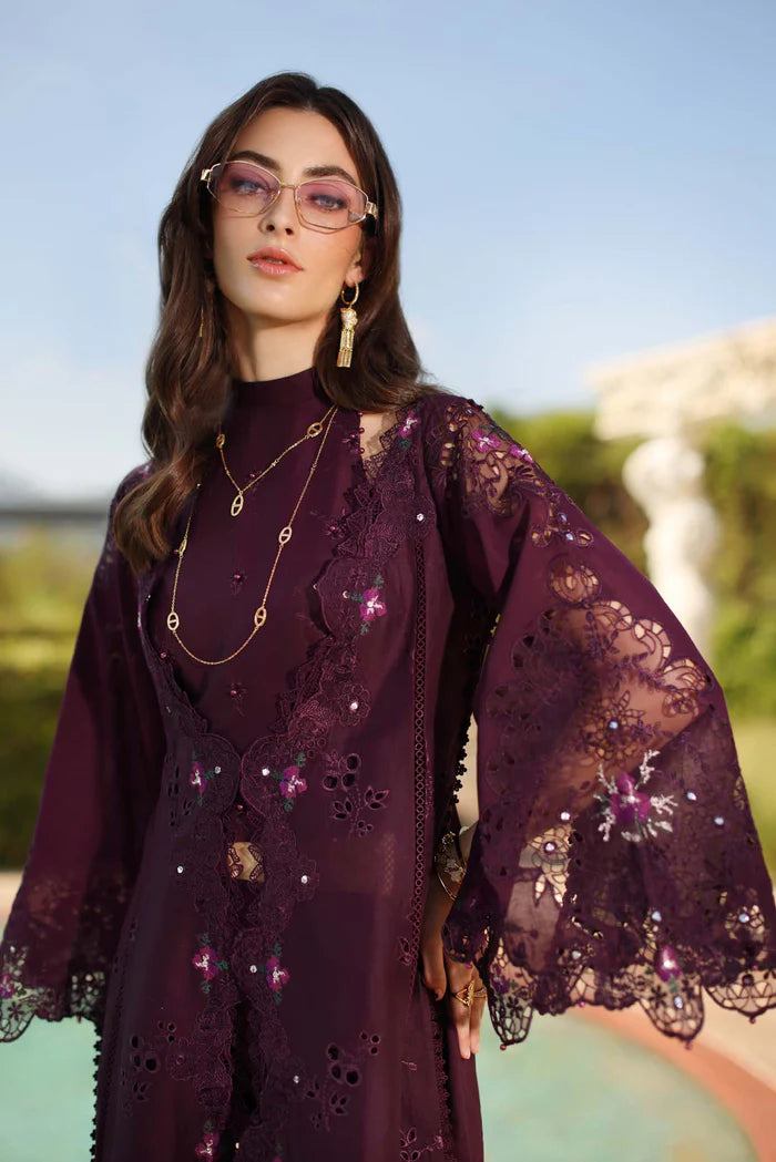 Noor By Saadia Asad Luxury Eid Handwork Schiffli Laserkari Collection 2026 | D8B-SELENE - Mirha Fashion