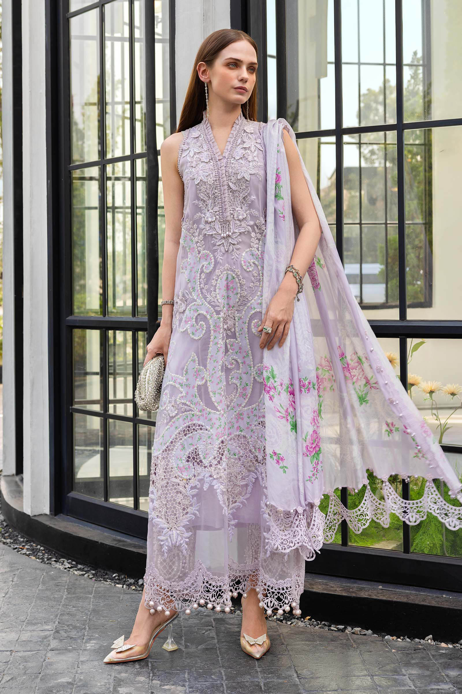 Maria B Luxury Lawn Eid Vol-26 Unstitched Collection 2026 | D12 - Mirha Fashion
