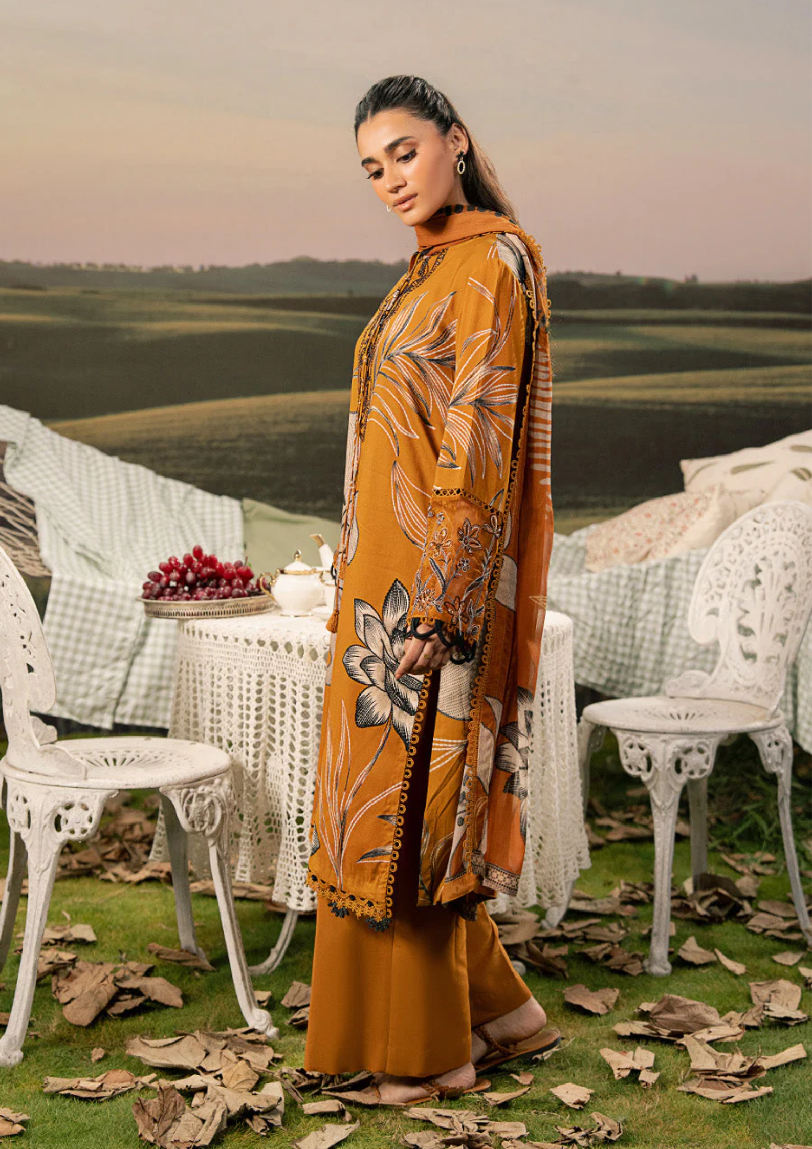 Maria B. MBasic Fall 2025 Collection – 3 Piece Unstitched Suit | 08A