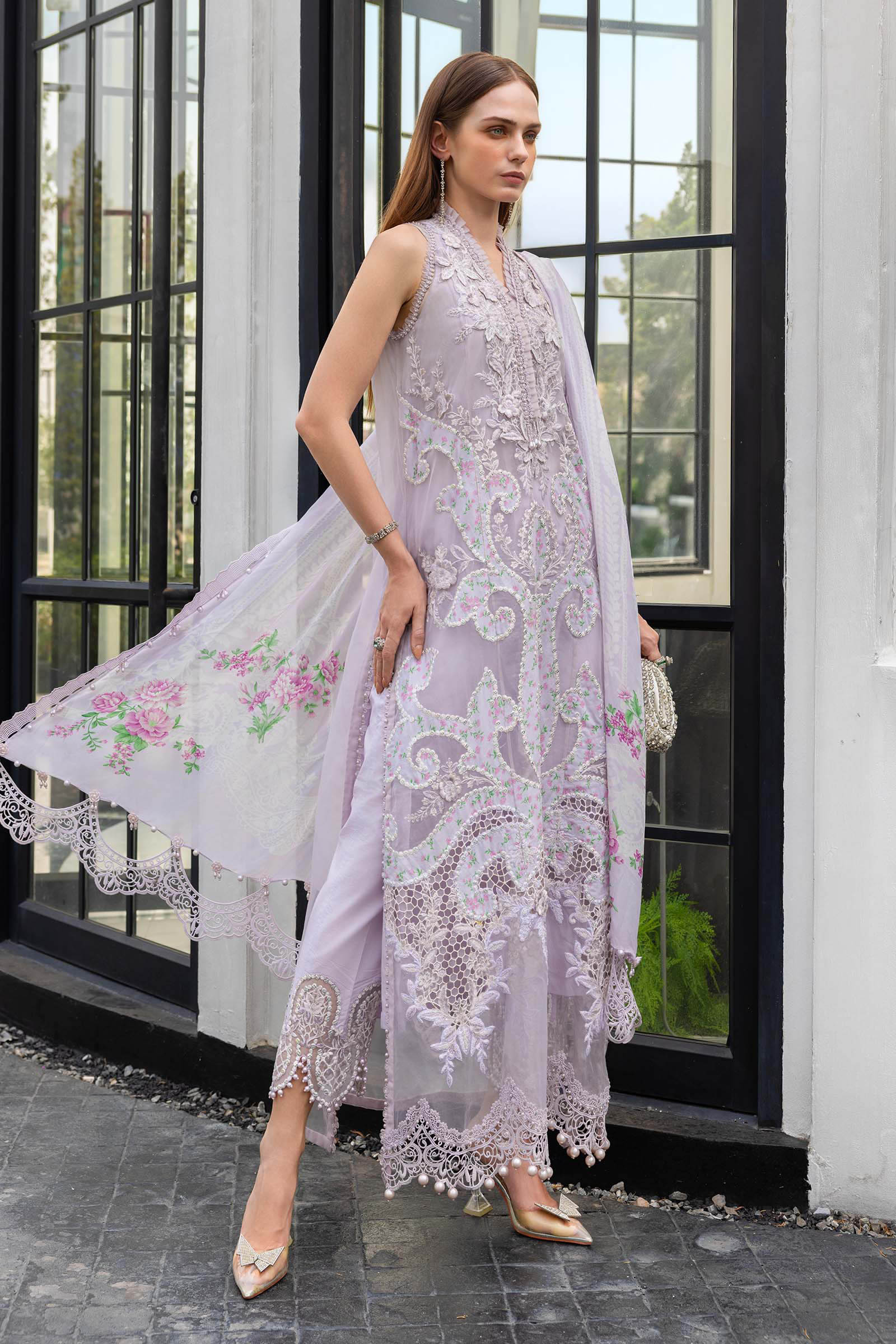 Maria B Luxury Lawn Eid Vol-26 Unstitched Collection 2026 | D12 - Mirha Fashion