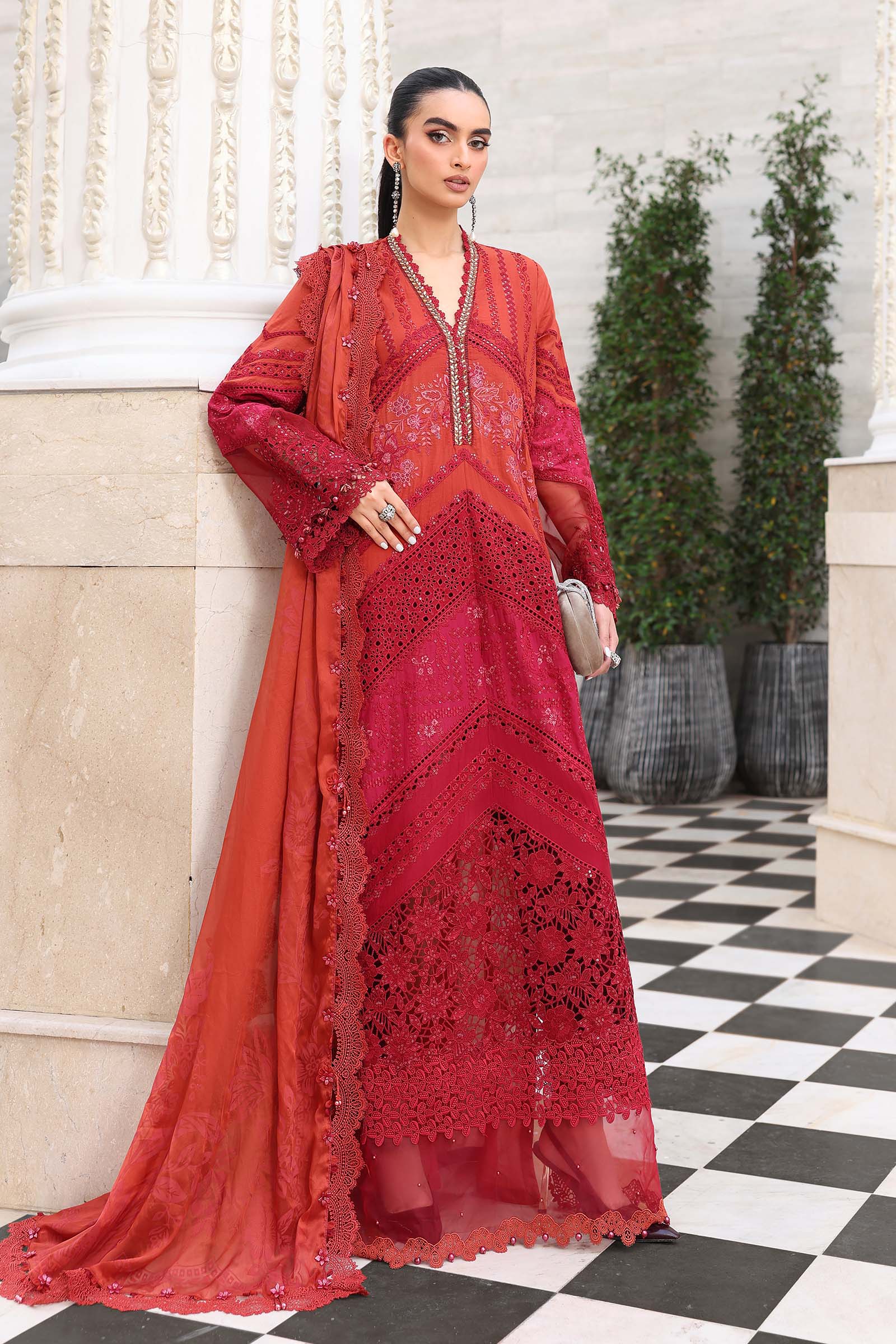 Maria B Luxury Lawn Eid Vol-26 Unstitched Collection 2026 | D13 - Mirha Fashion