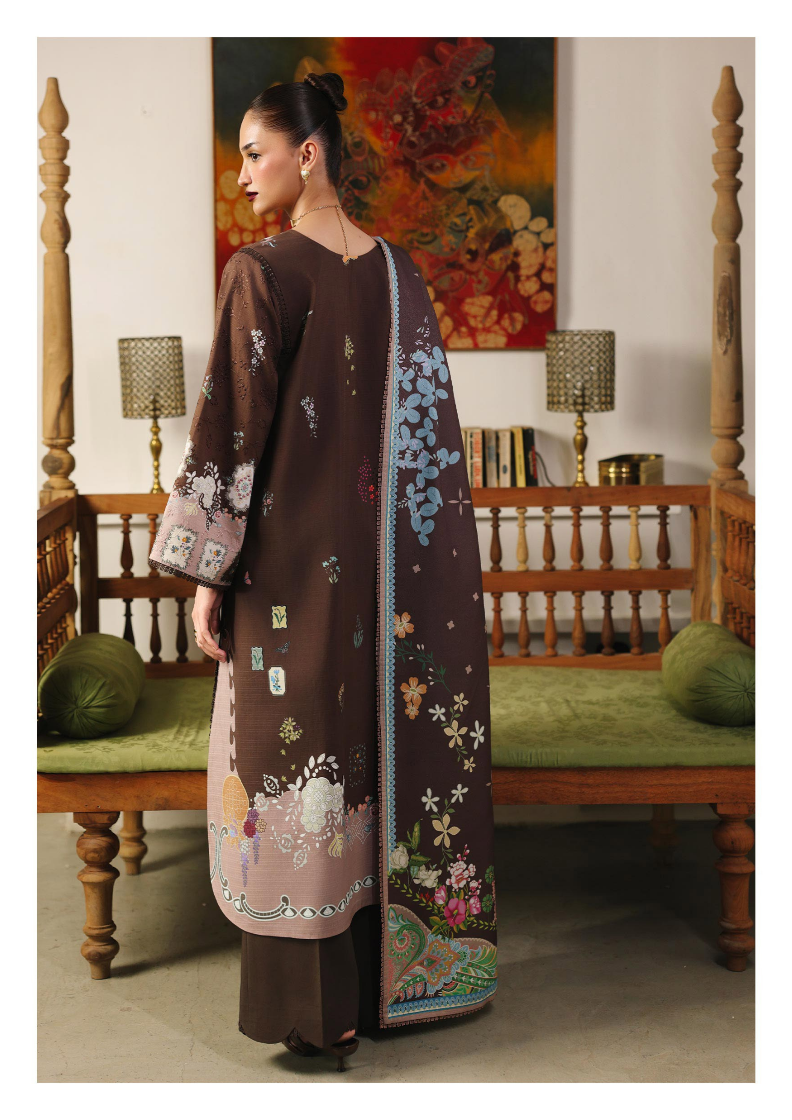 Qalamkar Qprints Winter 3PCS Unstitched Collection 2025 QW 09 B | Rabella