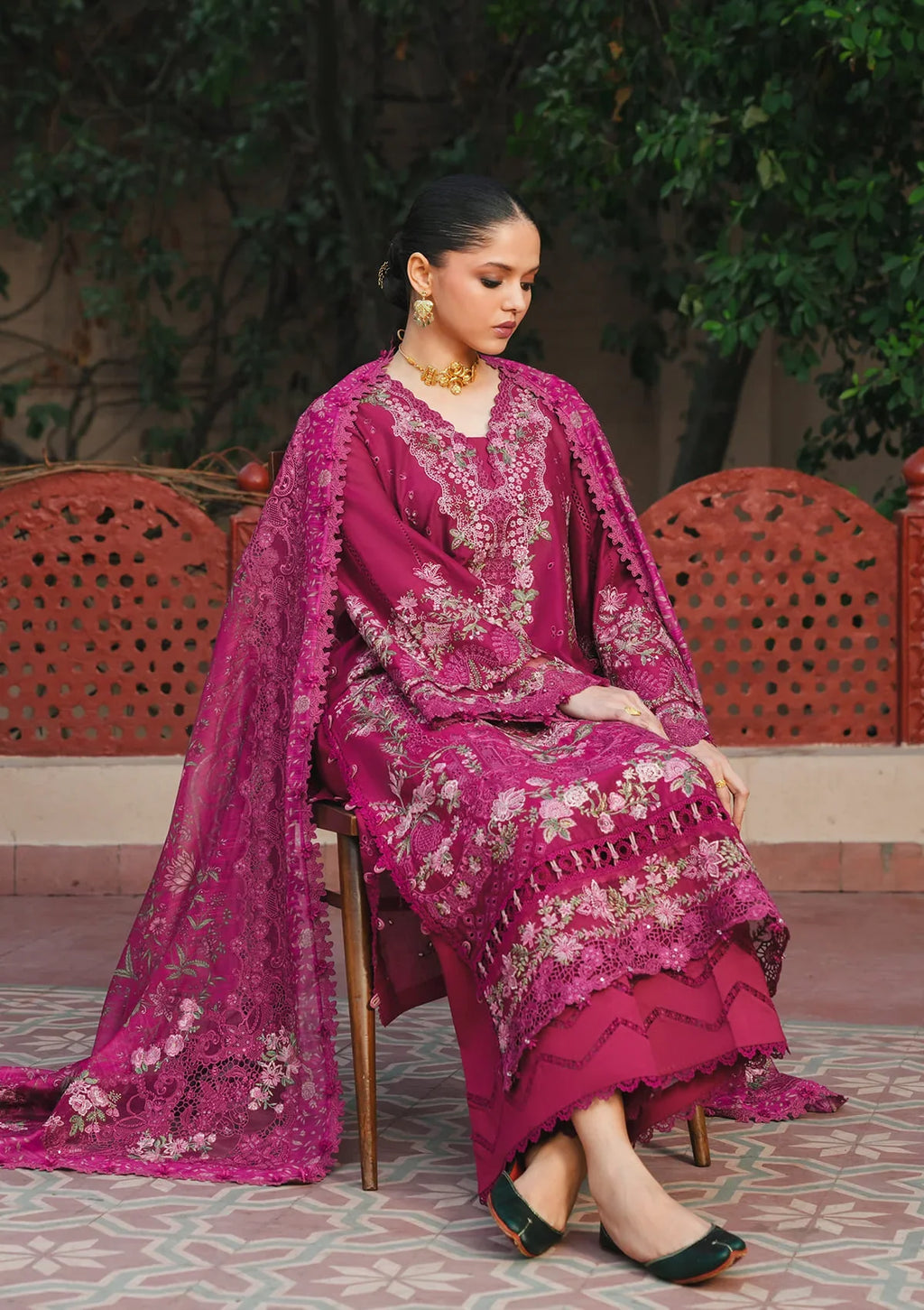 KAHF Ek Fasana Luxury Lawn Unstitched Collection 2026 | KLB-7A NAVELI - Mirha Fashion