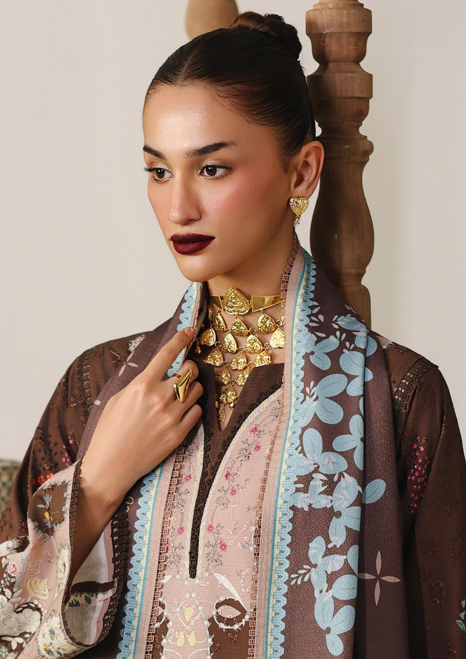 Qalamkar Qprints Winter 3PCS Unstitched Collection 2025 QW 09 B | Rabella