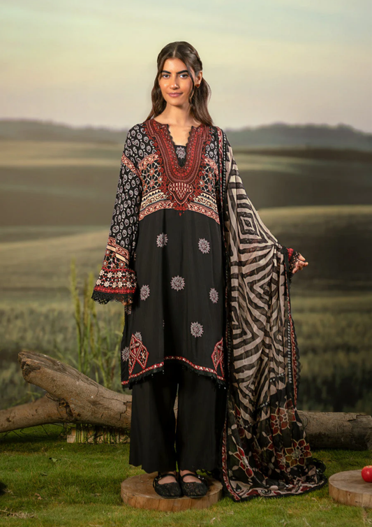 Maria B. MBasic Fall 2025 Collection – 3 Piece Unstitched Suit | 09A