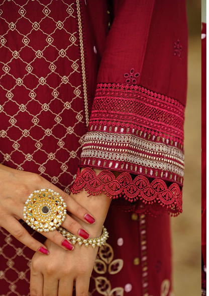 Agha Noor Cotton Ready To Wear Collection Ronak 2025 | Maroon