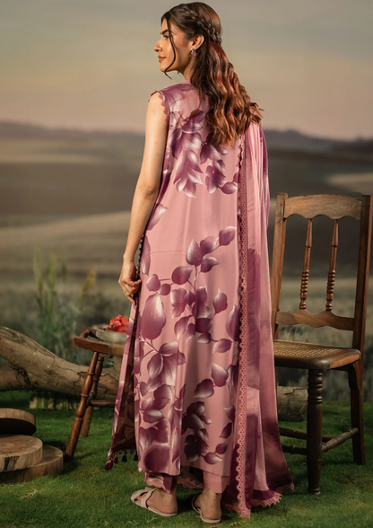 Maria B. MBasic Fall 2025 Collection – 3 Piece Unstitched Suit | 01A
