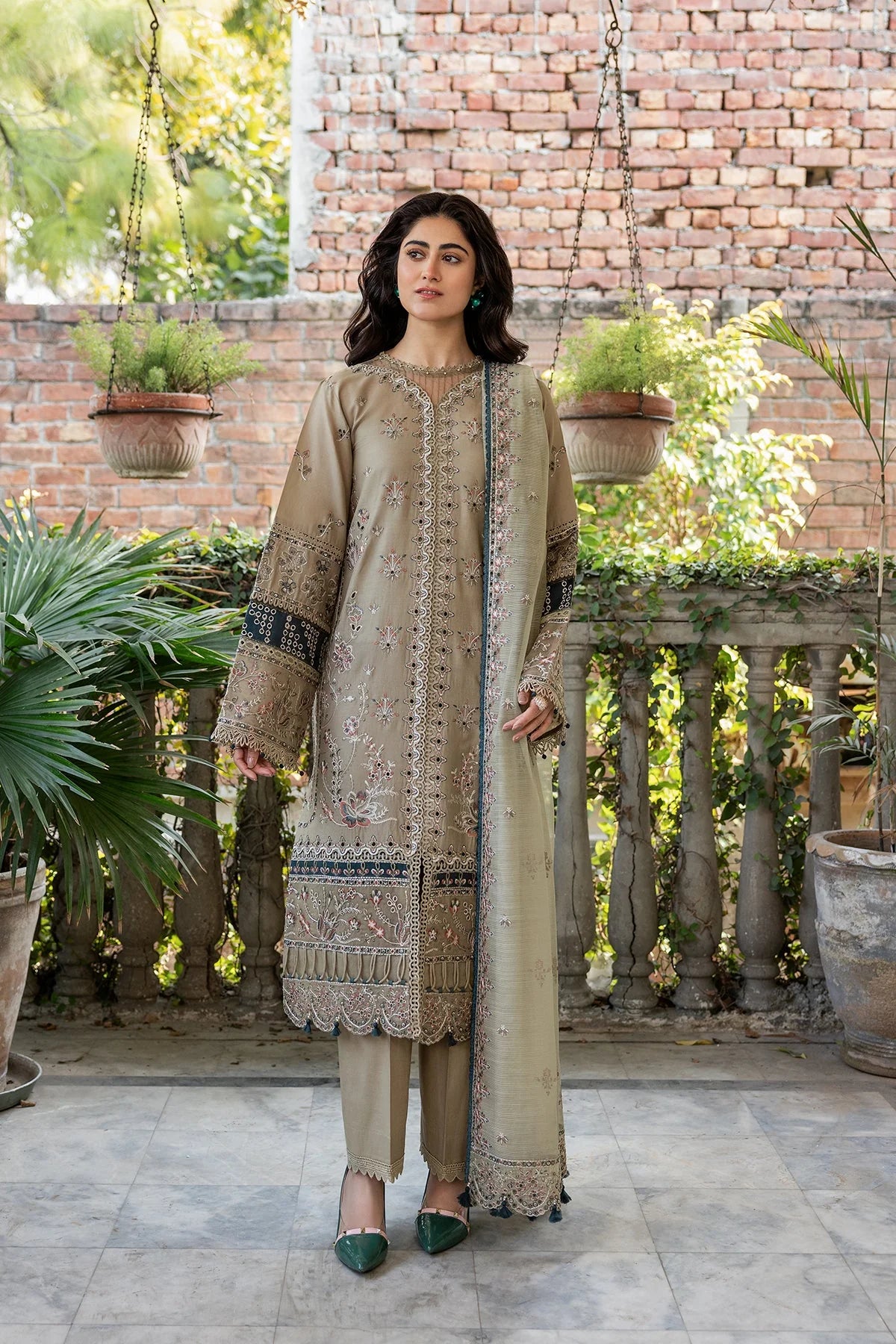 Farasha Bahar Embroidered Lawn Collection 2024 | Whimsical Sage