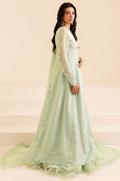 Farasha Unstitched Embroidered Lumiere Festive Formal | Aqua Dream