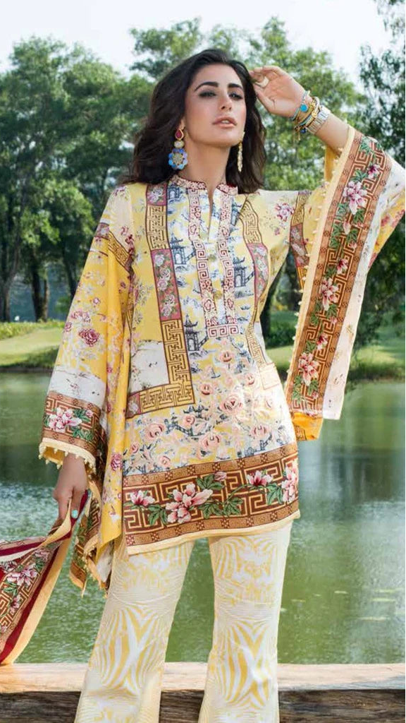 Shehla Chatoor Luxury Lawn Ready To Wear | SS – 8B - Mirha Fashion