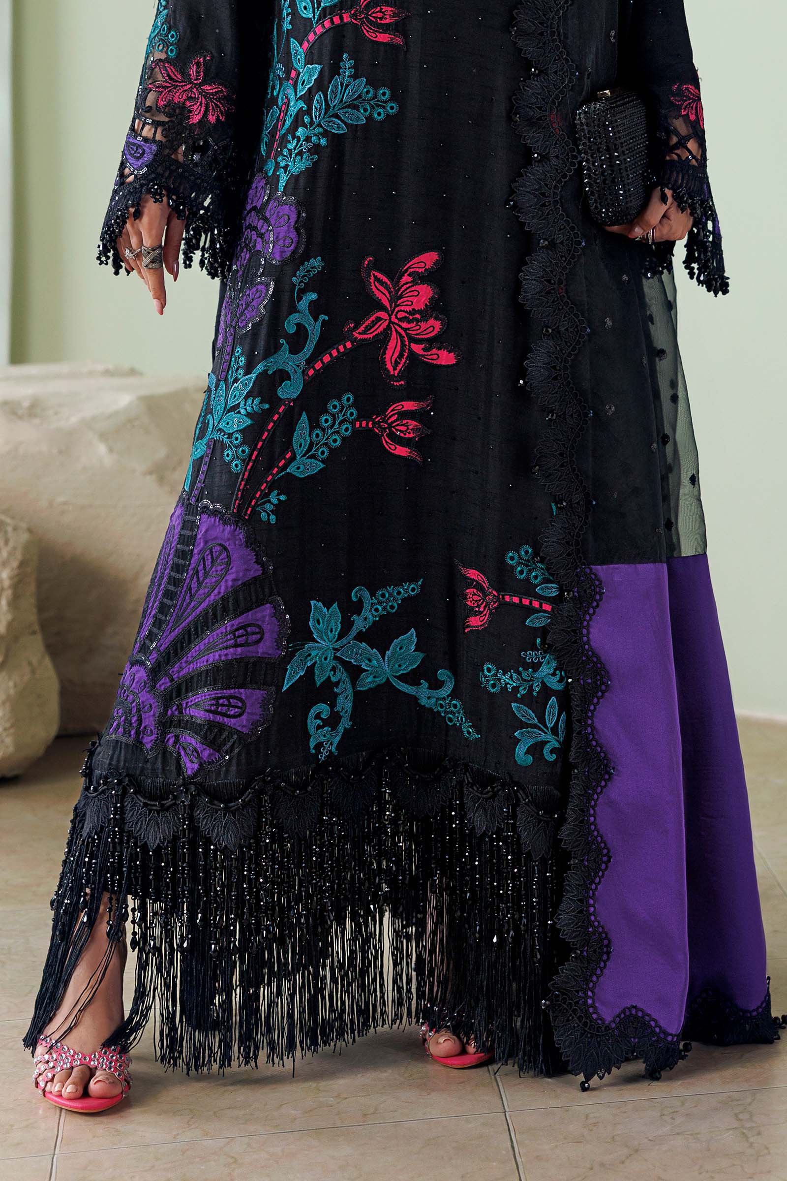 Maria B Soiree Unstitched Collection 2026 | SR-01-08-Mid Night Noir