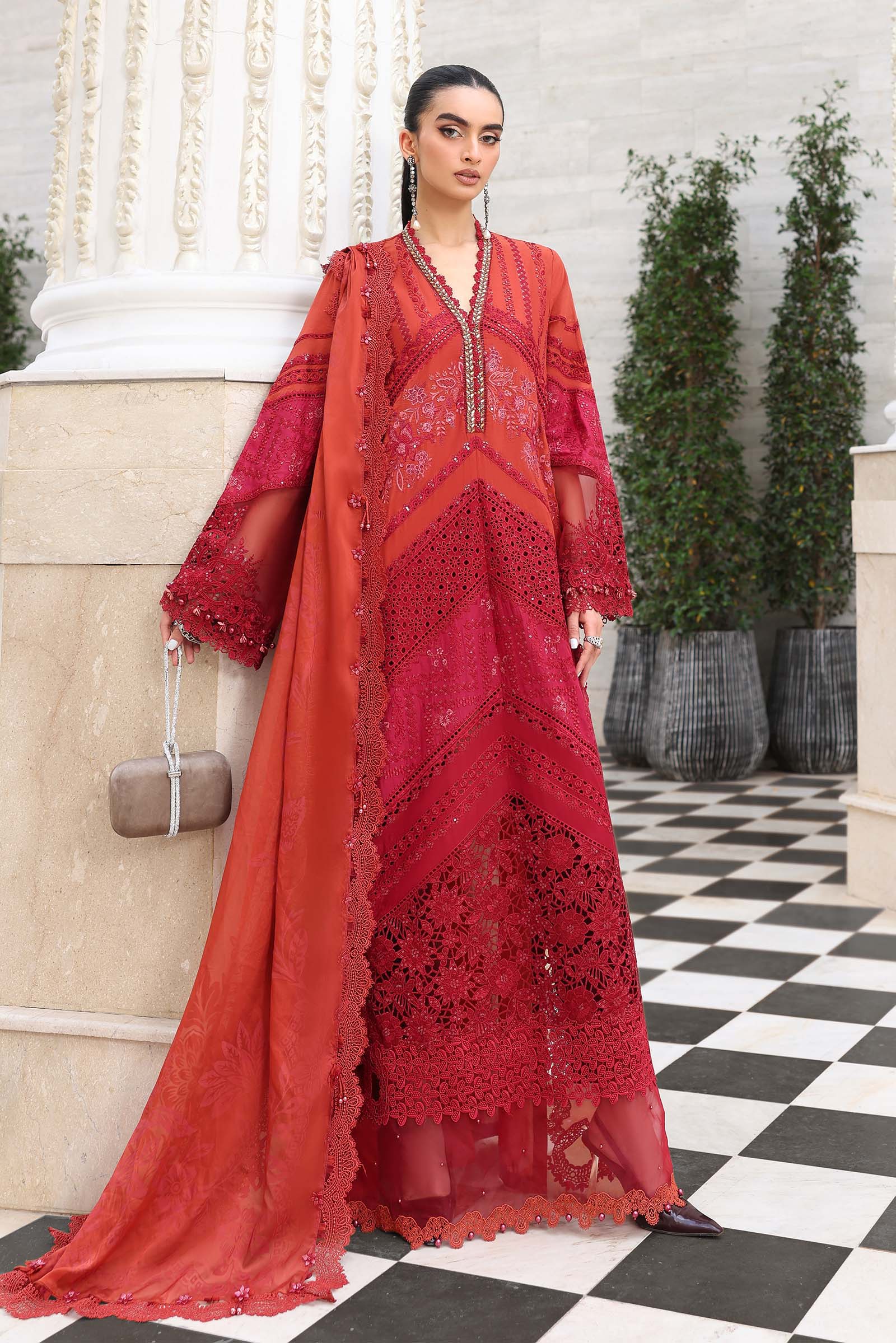 Maria B Luxury Lawn Eid Vol-26 Unstitched Collection 2026 | D13 - Mirha Fashion