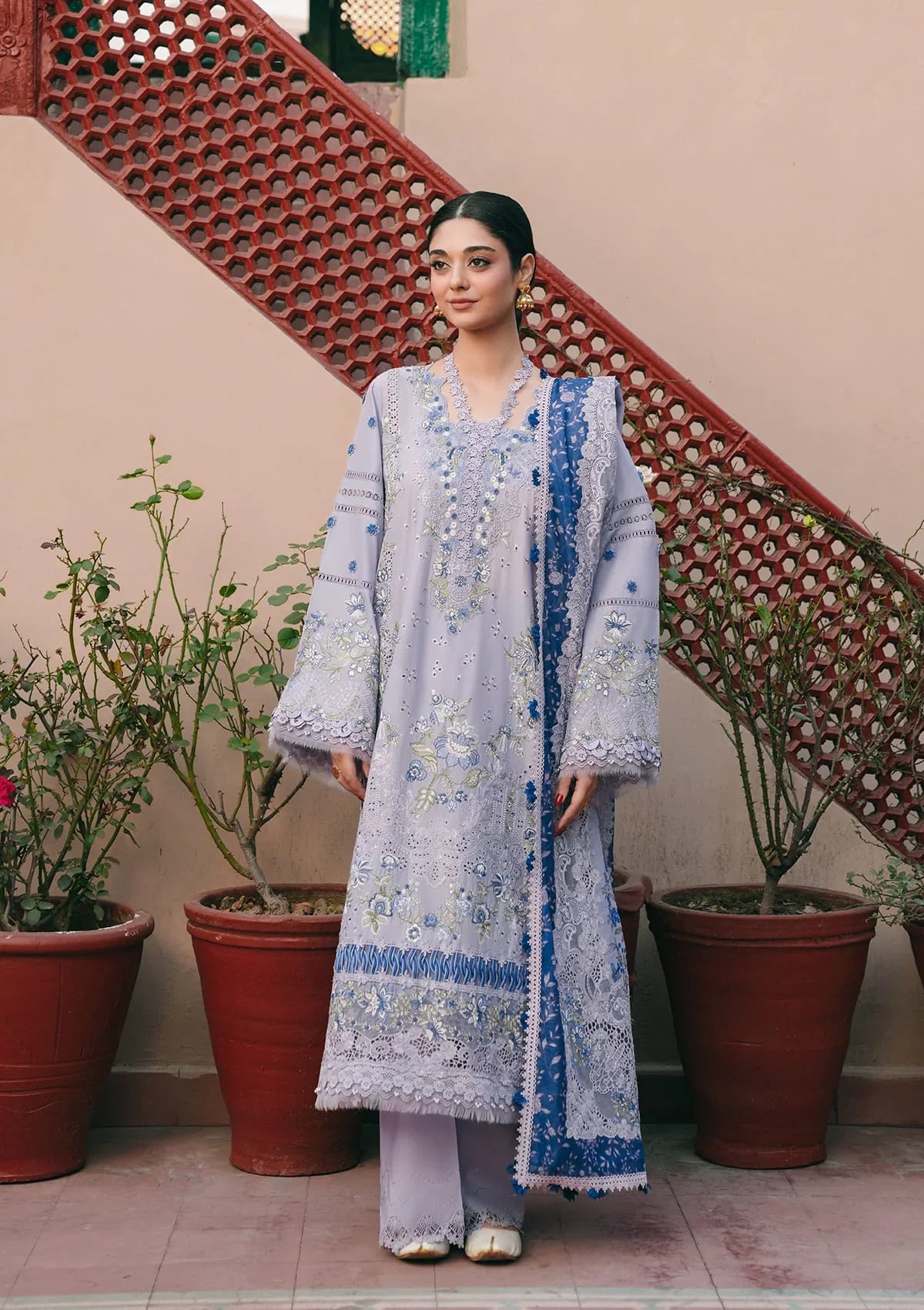 KAHF Ek Fasana Luxury Lawn Unstitched Collection 2026 | KLB-7B NAZNEEN - Mirha Fashion