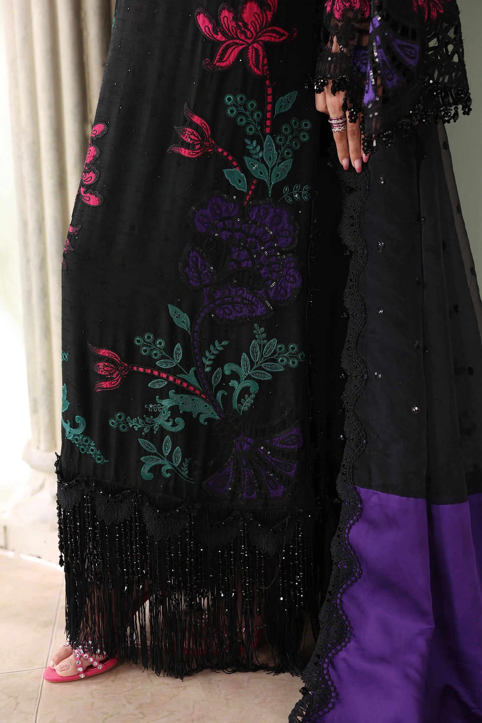 Maria B Soiree Unstitched Collection 2026 | SR-01-08-Mid Night Noir