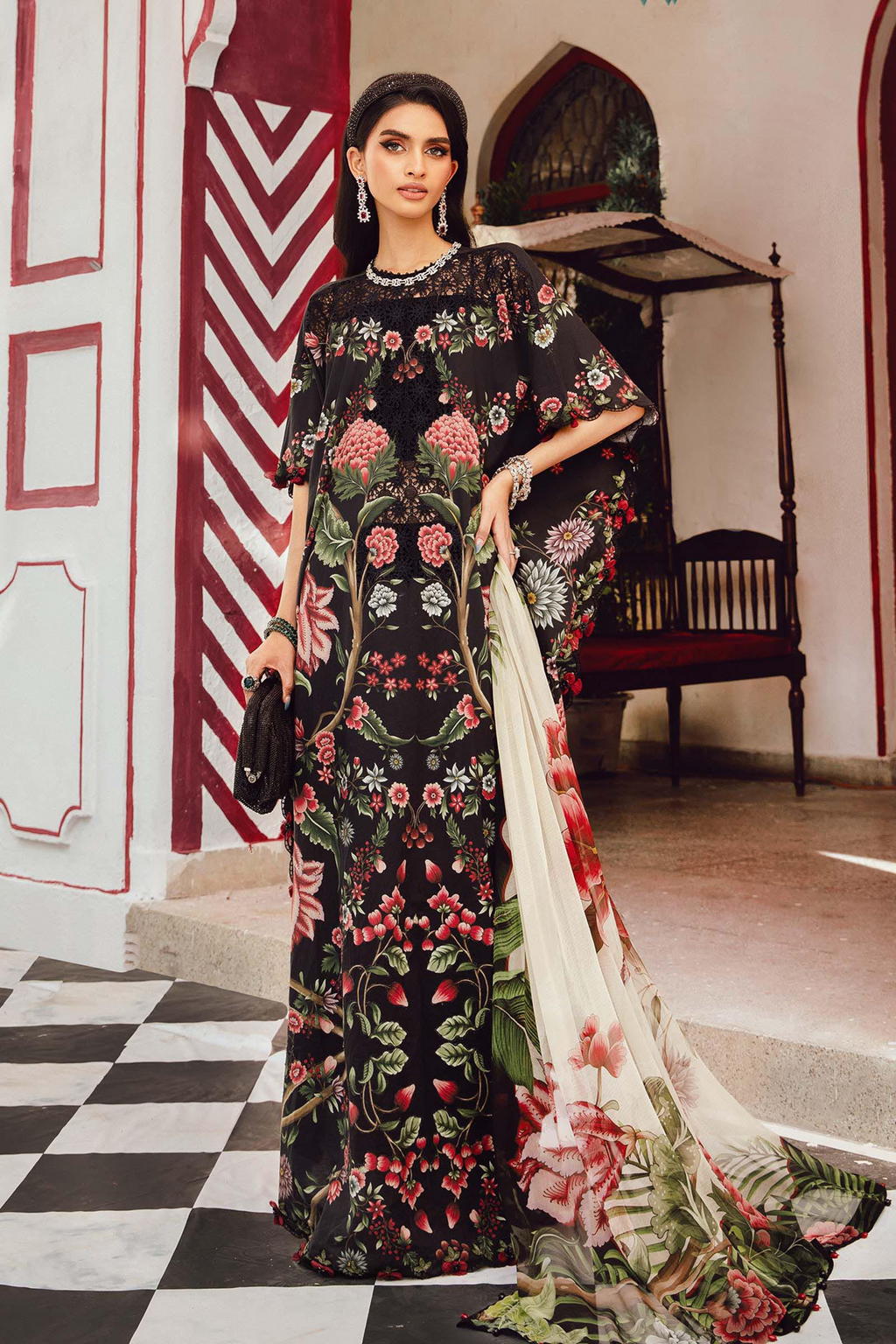 Maria B Mprints Fall Edit 3 PCS Unstitched 2025 | 9B - Mirha Fashion