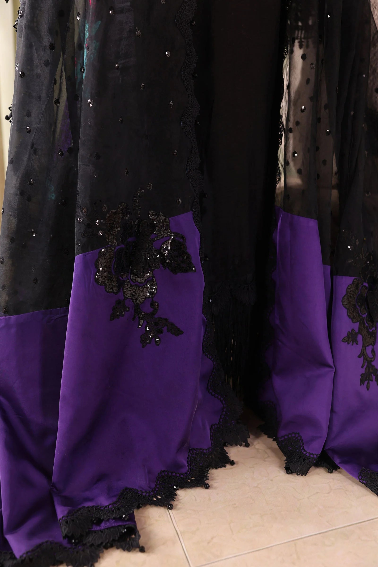 Maria B Soiree Unstitched Collection 2026 | SR-01-08-Mid Night Noir