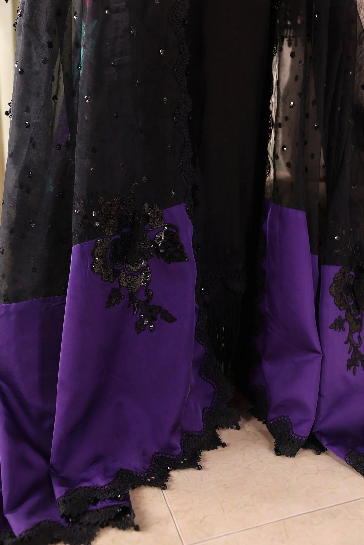 Maria B Soiree Unstitched Collection 2026 | SR-01-08-Mid Night Noir