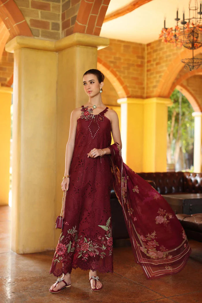 Noor By Saadia Asad Luxury Eid Handwork Schiffli Laserkari Collection 2026 | D10A-ROSELLE - Mirha Fashion