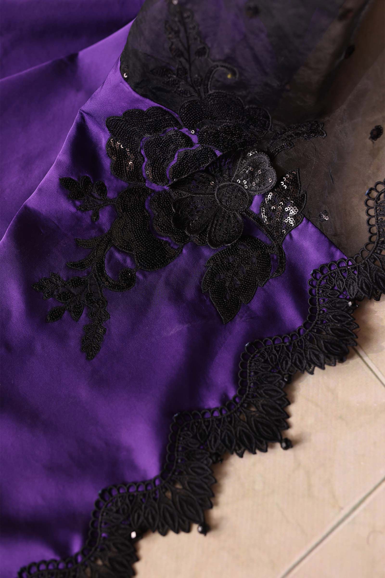 Maria B Soiree Unstitched Collection 2026 | SR-01-08-Mid Night Noir