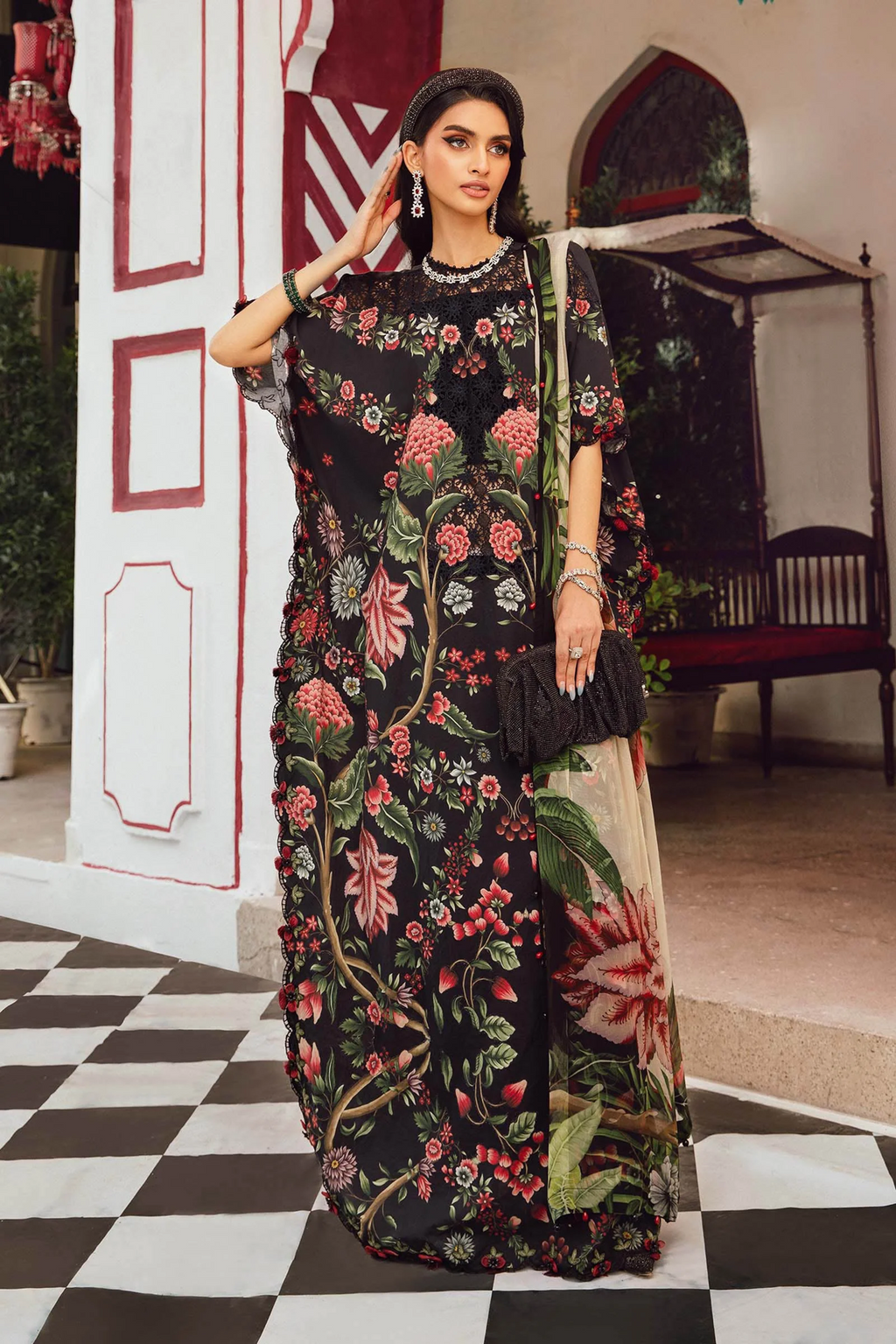 Maria B Mprints Fall Edit 3 PCS Unstitched 2025 | 9B - Mirha Fashion
