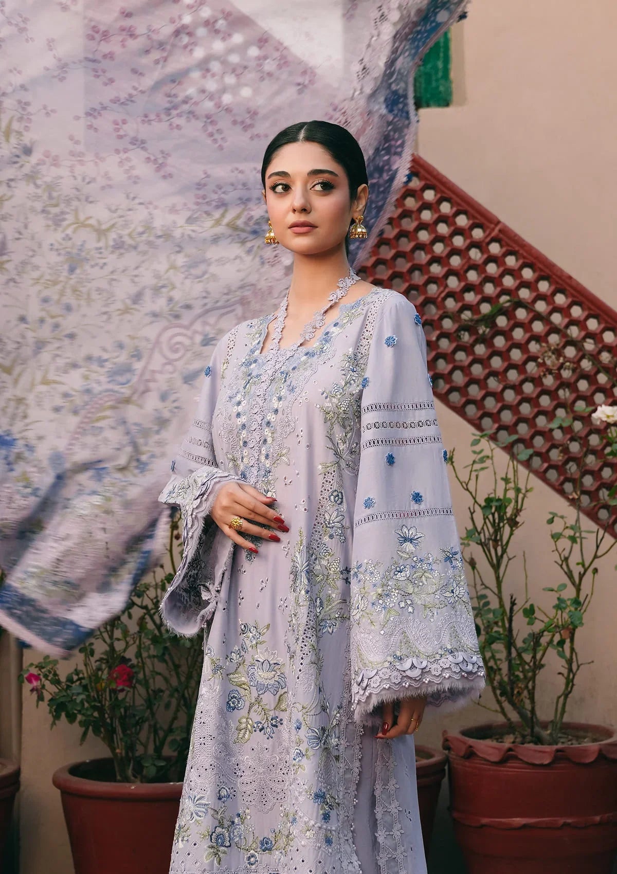 KAHF Ek Fasana Luxury Lawn Unstitched Collection 2026 | KLB-7B NAZNEEN - Mirha Fashion