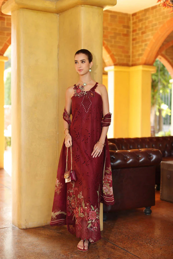 Noor By Saadia Asad Luxury Eid Handwork Schiffli Laserkari Collection 2026 | D10A-ROSELLE - Mirha Fashion