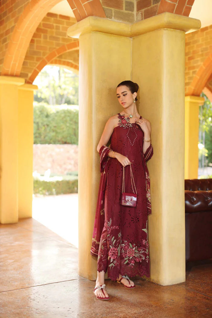 Noor By Saadia Asad Luxury Eid Handwork Schiffli Laserkari Collection 2026 | D10A-ROSELLE - Mirha Fashion