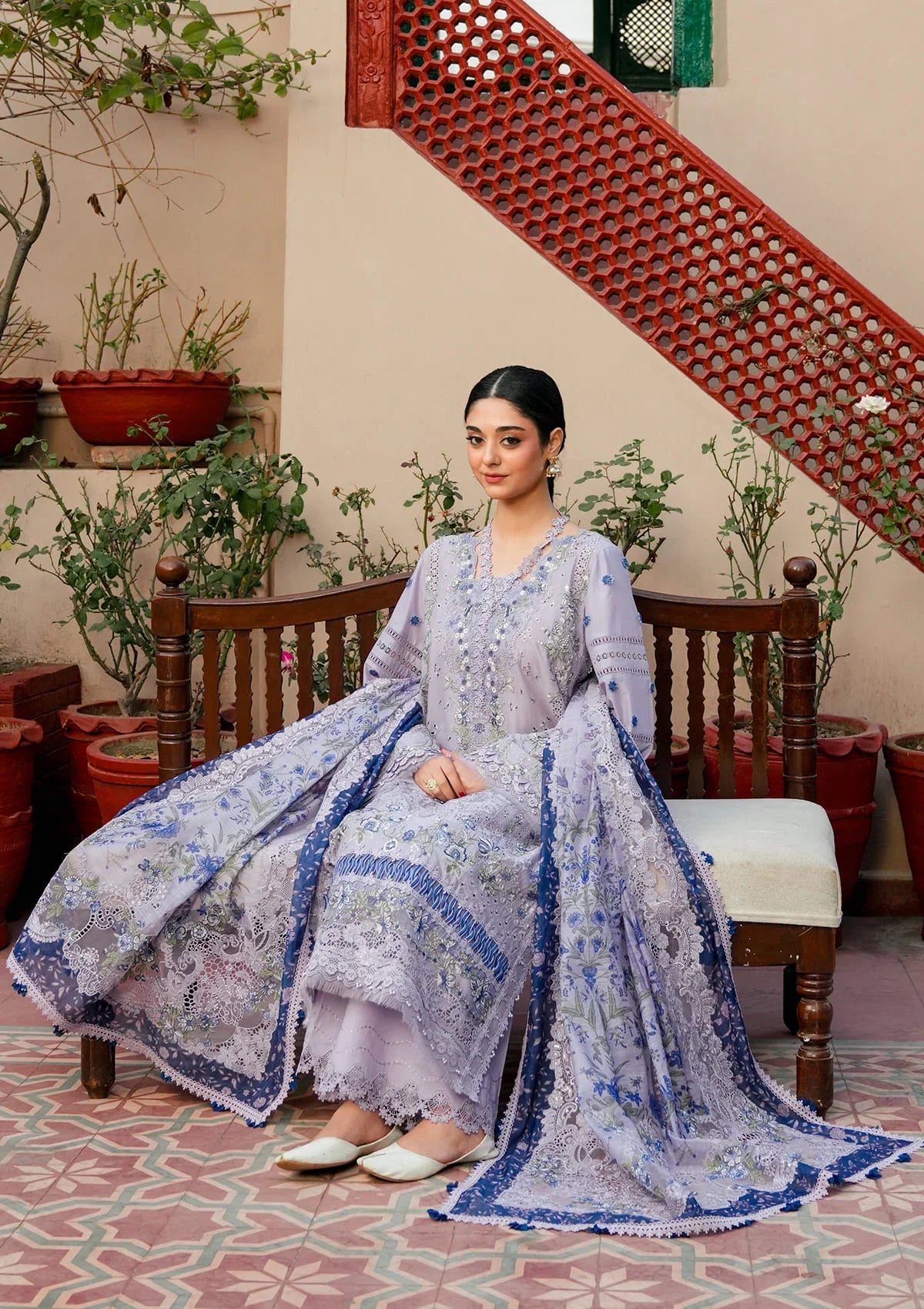 KAHF Ek Fasana Luxury Lawn Unstitched Collection 2026 | KLB-7B NAZNEEN - Mirha Fashion