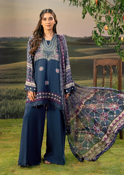 Maria B. MBasic Fall 2025 Collection – 3 Piece Unstitched Suit | 09B