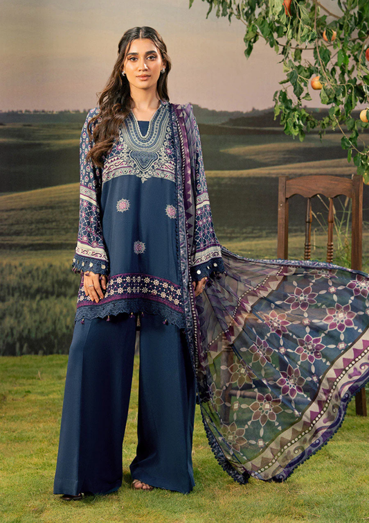 Maria B. MBasic Fall 2025 Collection – 3 Piece Unstitched Suit | 09B