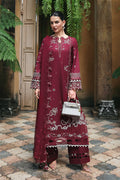 Qalamakar Qline Lawn Drop 1 Unstitched Collection 2026 | GARNET - Mirha Fashion