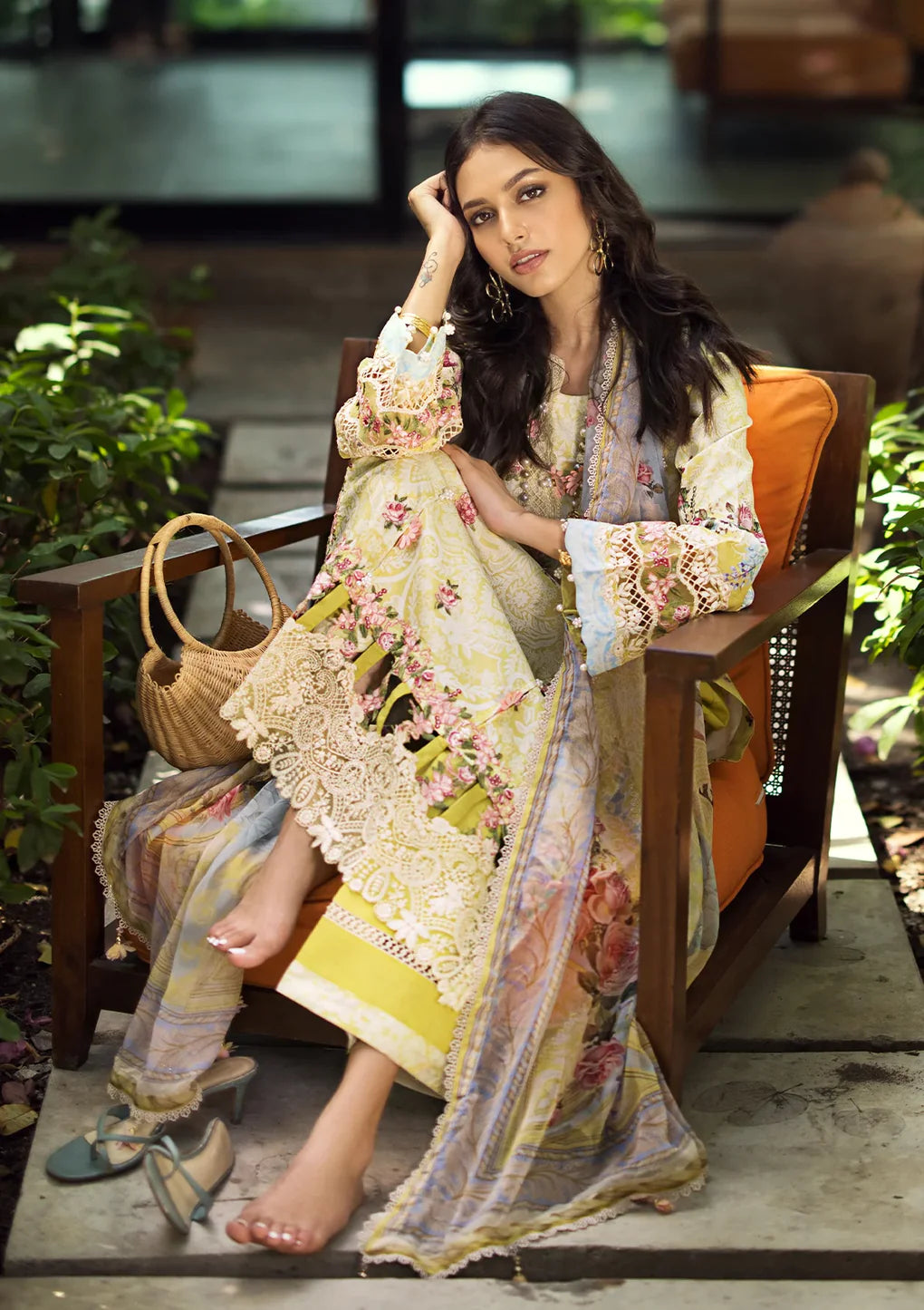 Elaf Signature Embroidered Lawn Collection | ESL-02A PIXIE DUST - Mirha Fashion