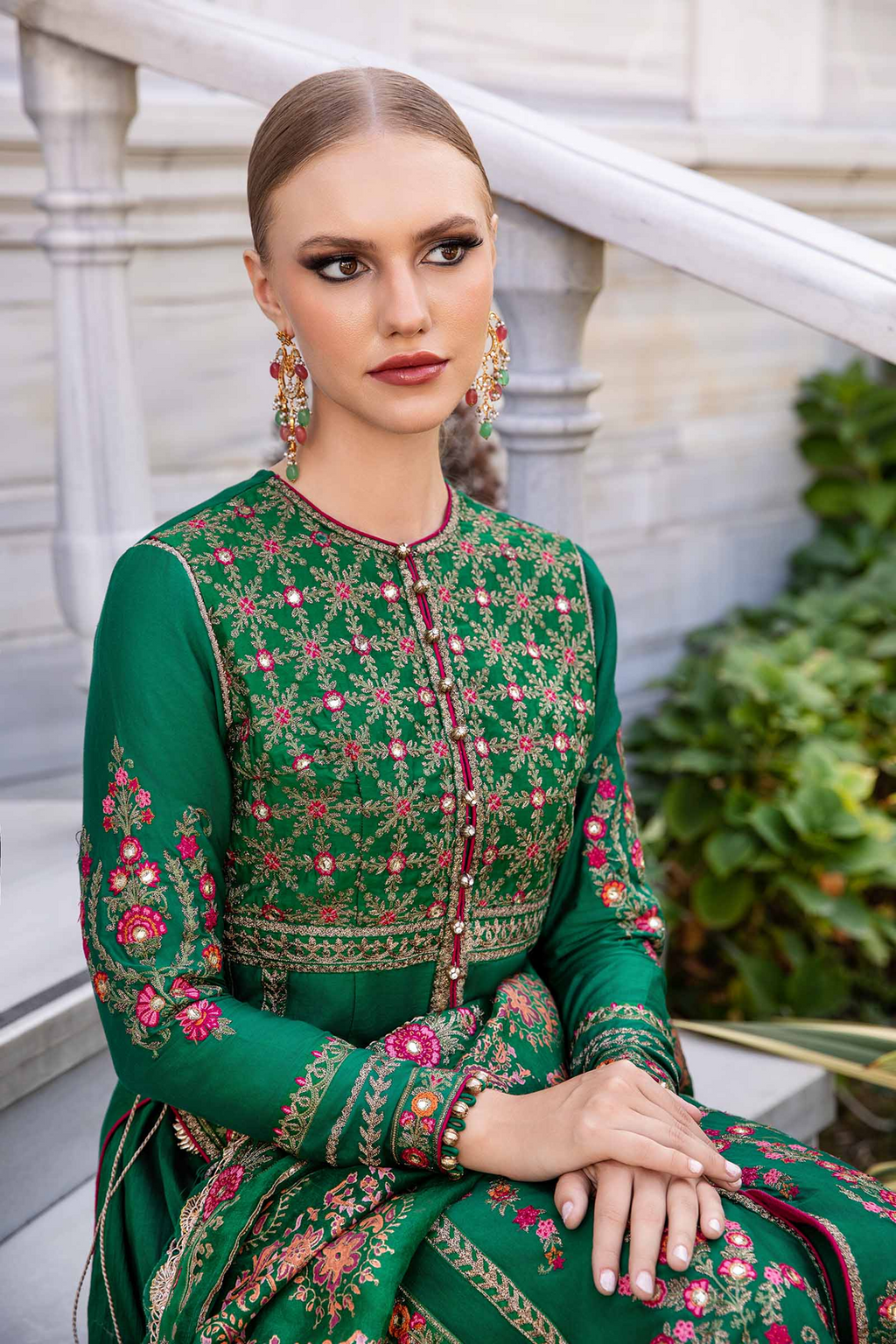 MARIA B. UNSTITCHED EMBROIDERED SATEEN COLLECTION 2025 - D-11 - CST