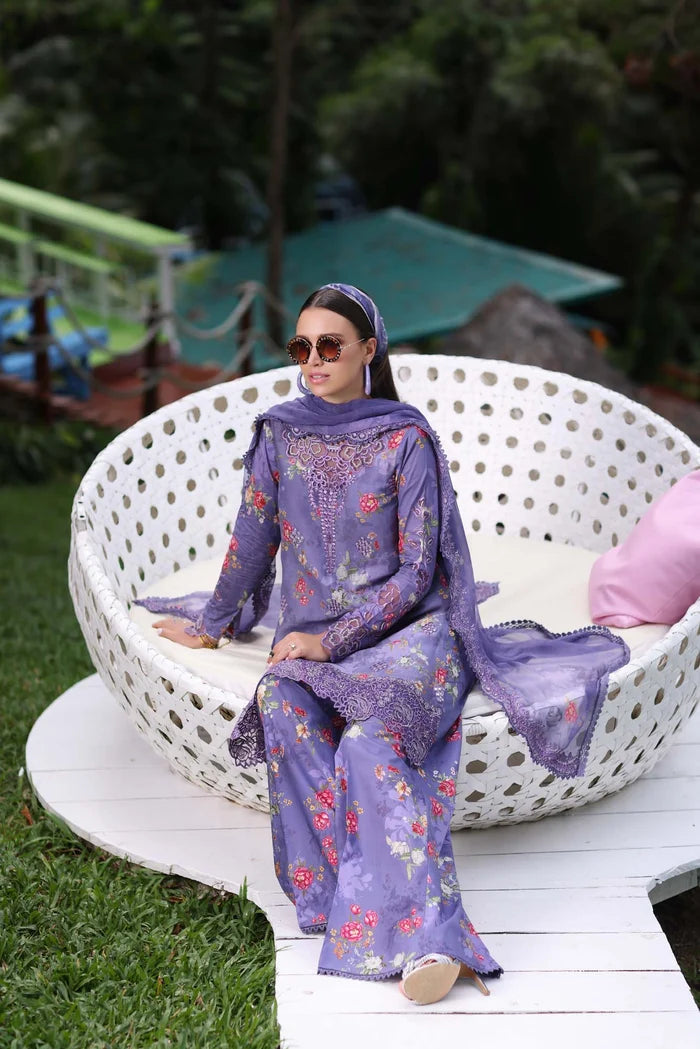 Saadia Asad Noor Luxe Printkari Lawn – D4-B