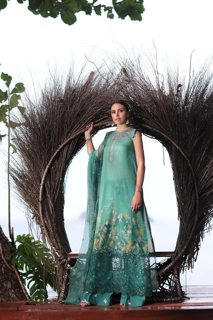 Noor by Saadia Asad Luxe Printkari Lawn 2024 | D7-B - Mirha Fashion