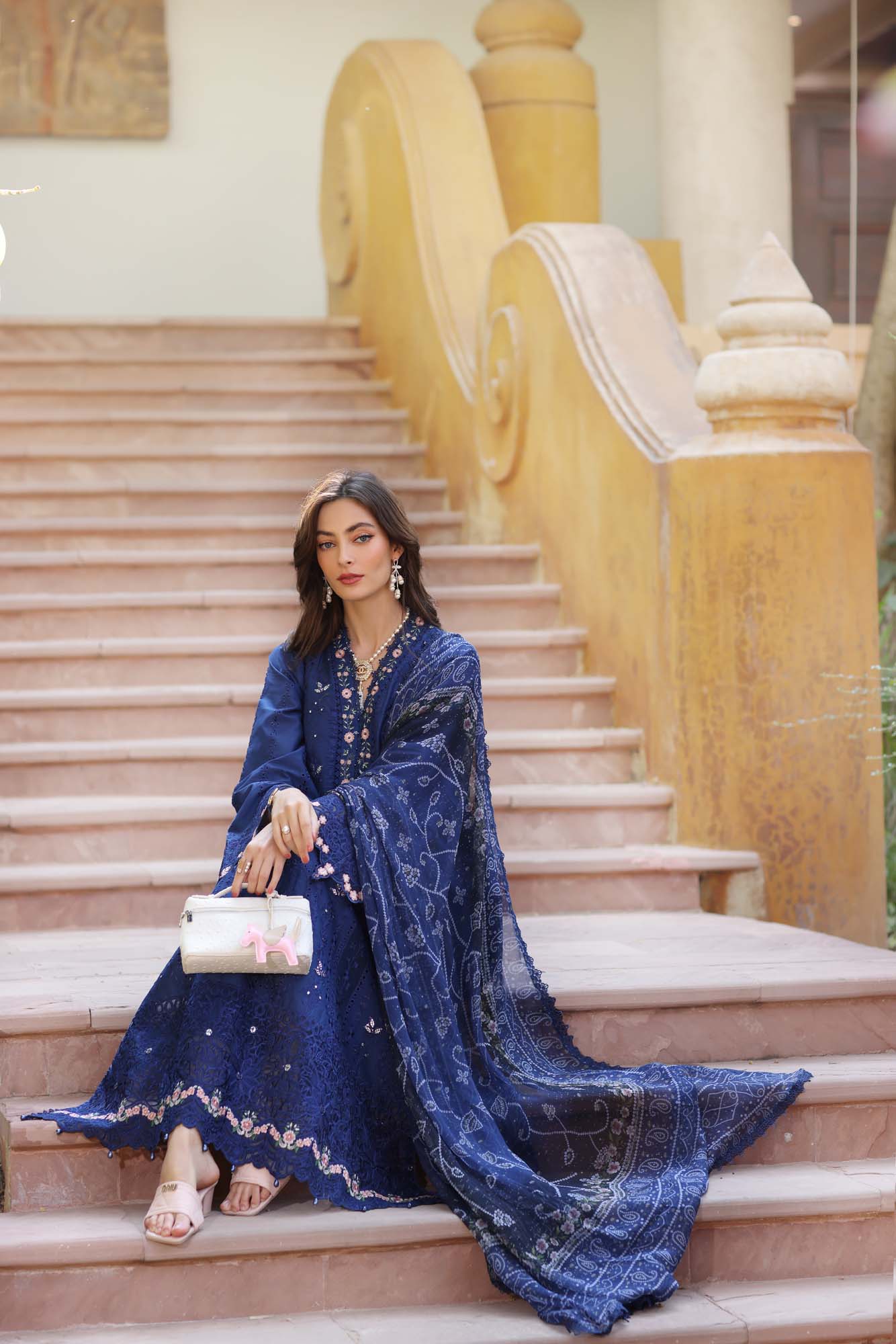 Noor By Sadia Asad Eid Laserkari Unstitched Collection 2025| D5-B
