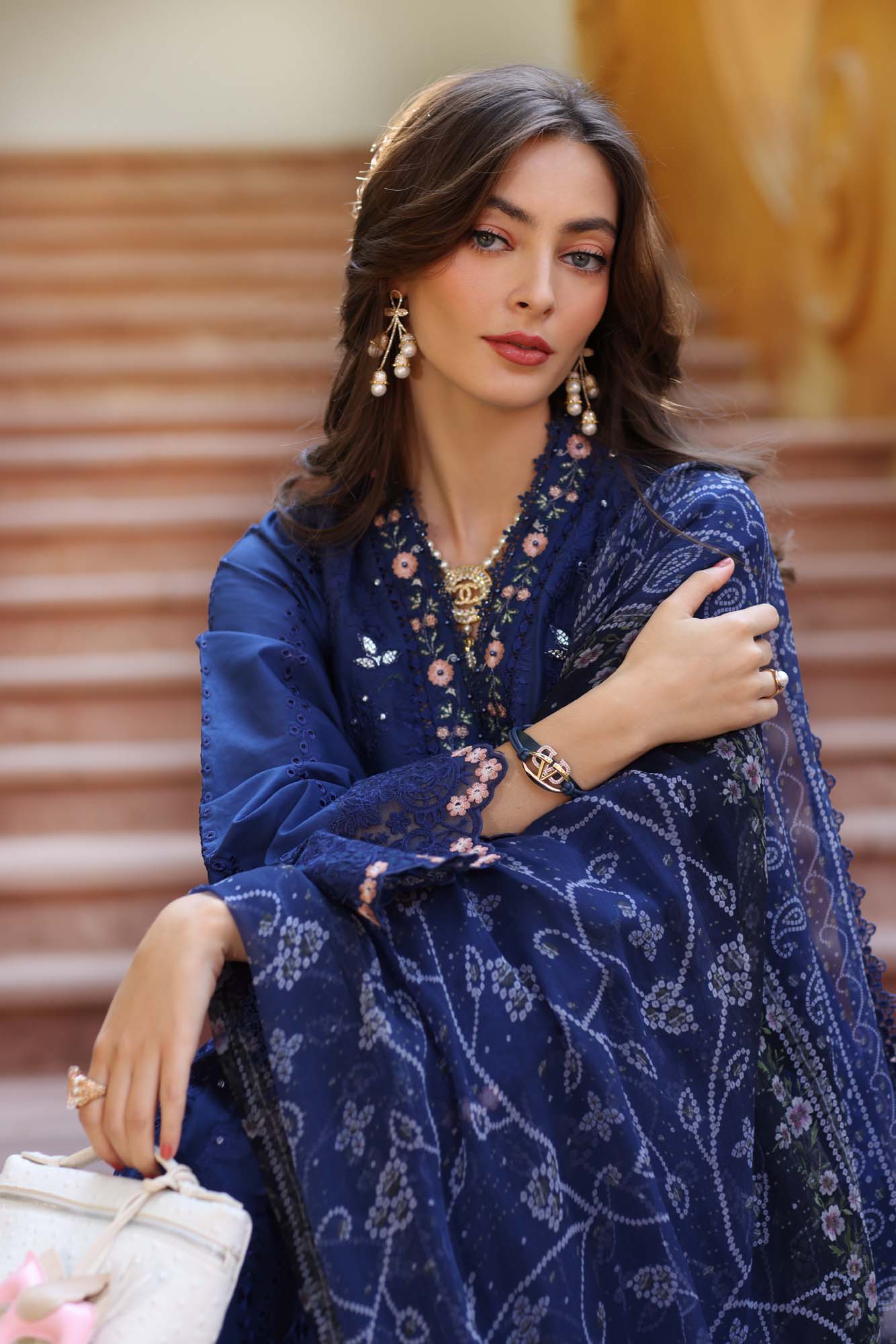 Noor By Sadia Asad Eid Laserkari Unstitched Collection 2025| D5-B