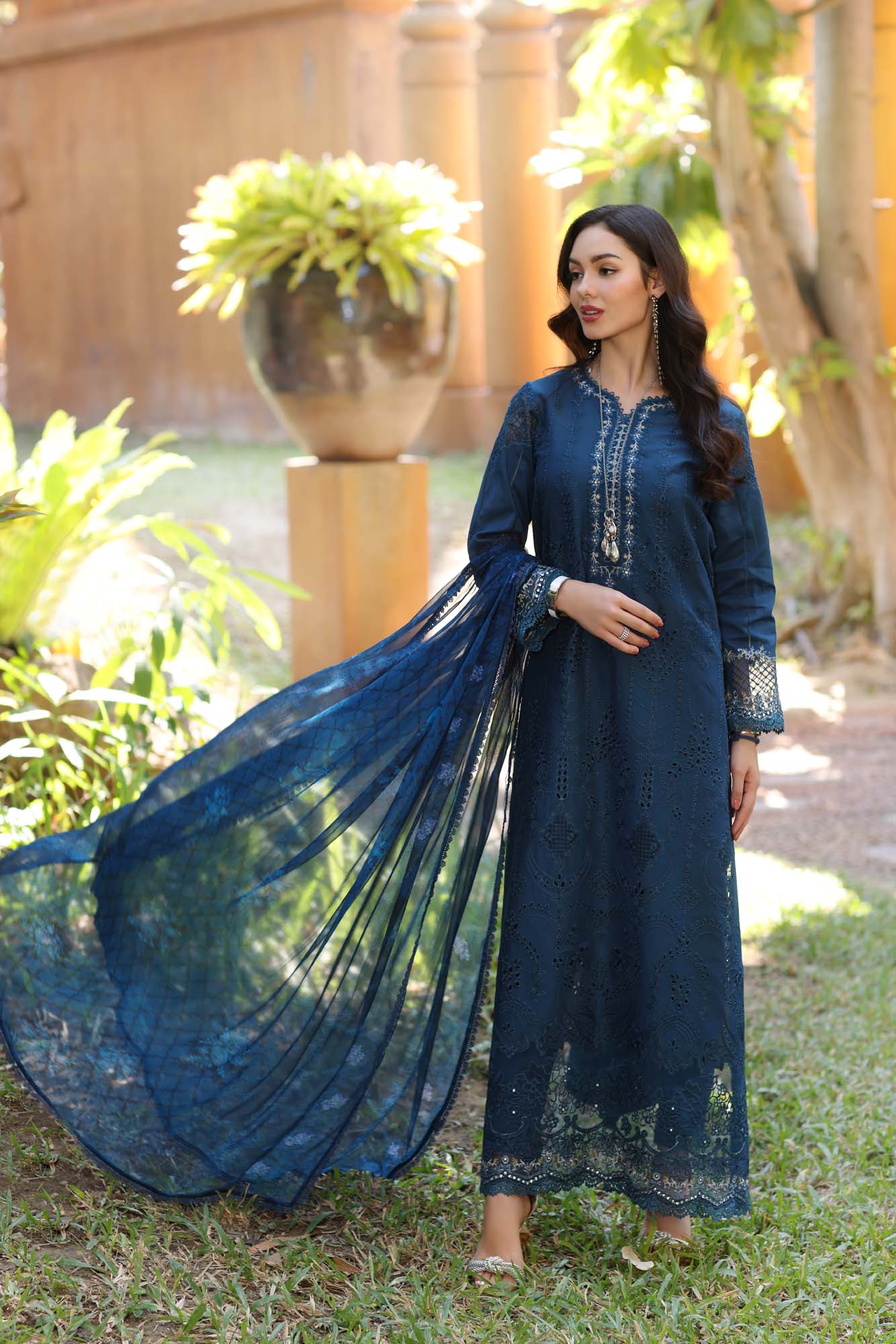 Noor By Sadia Asad Eid Laserkari Unstitched Collection 2025| D7-B