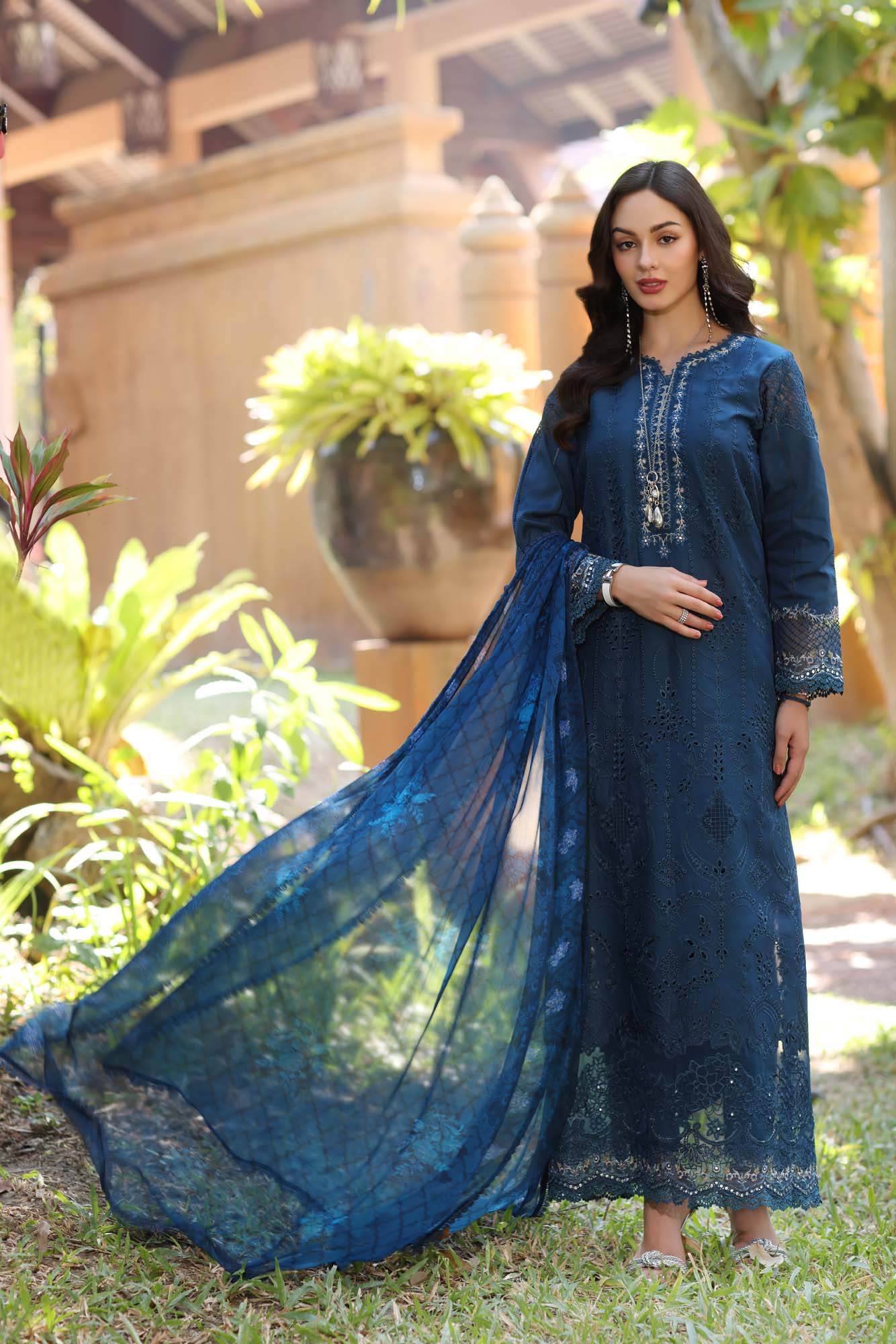 Noor By Sadia Asad Eid Laserkari Unstitched Collection 2025| D7-B