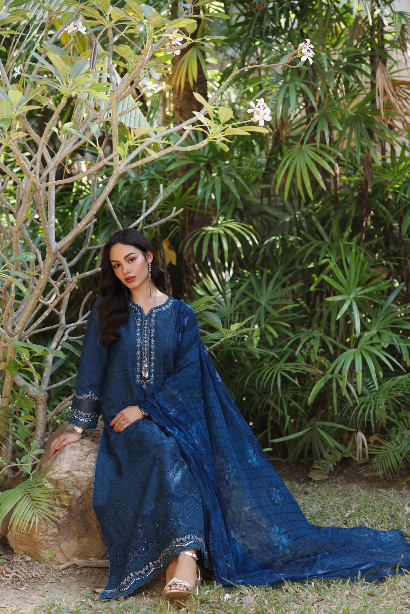 Noor By Sadia Asad Eid Laserkari Unstitched Collection 2025| D7-B