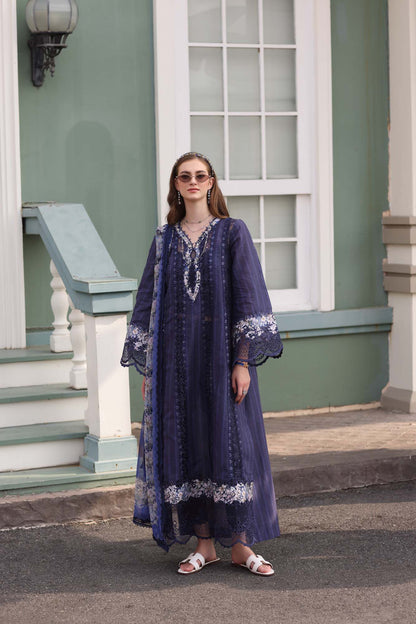 Noor by Sadia Chickenkari Eid Edit 2025 |D7- Navy Blue