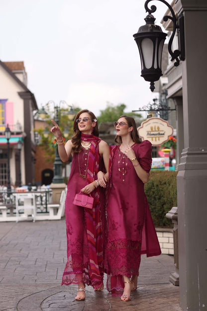Noor by Sadia Chickenkari Eid Edit 2025 |D9- Fusia Ombre