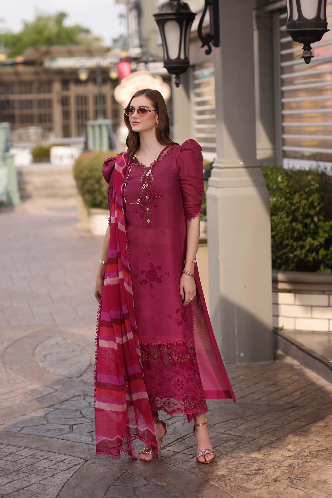 Noor by Sadia Chickenkari Eid Edit 2025 |D9- Fusia Ombre