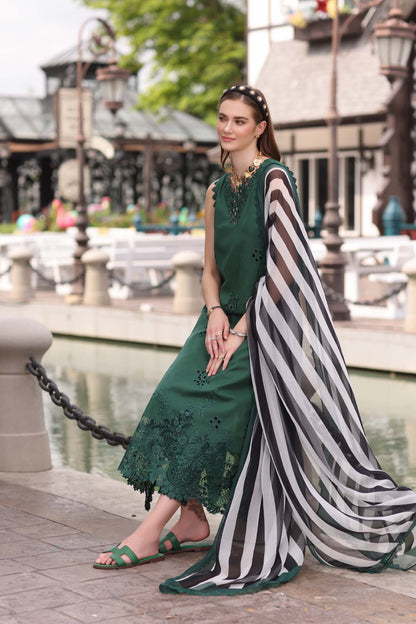 Noor by Sadia Chickenkari Eid Edit 2025 |D12- Bottle Green
