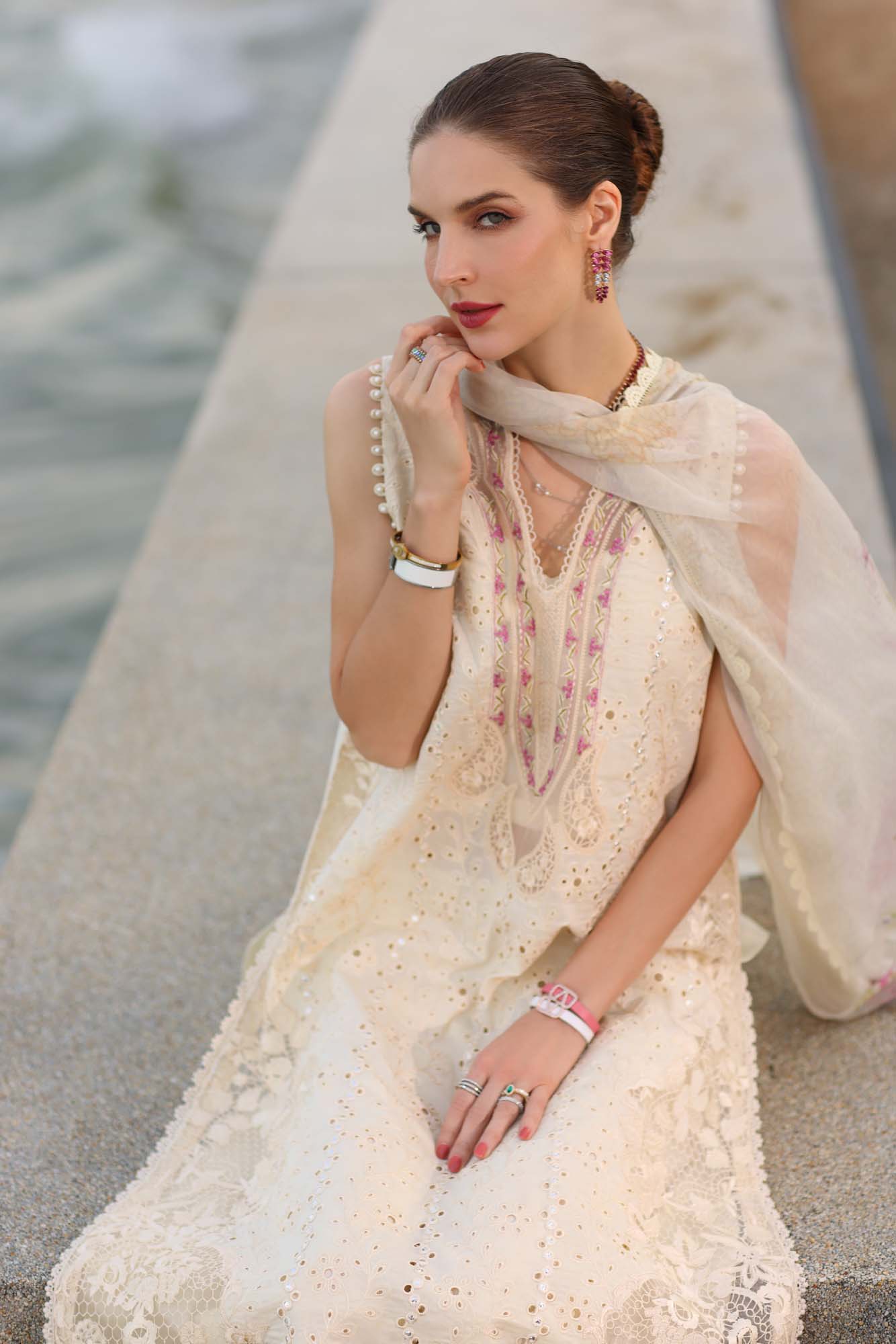 Noor By Sadia Asad Eid Laserkari Unstitched Collection 2025| D3-A