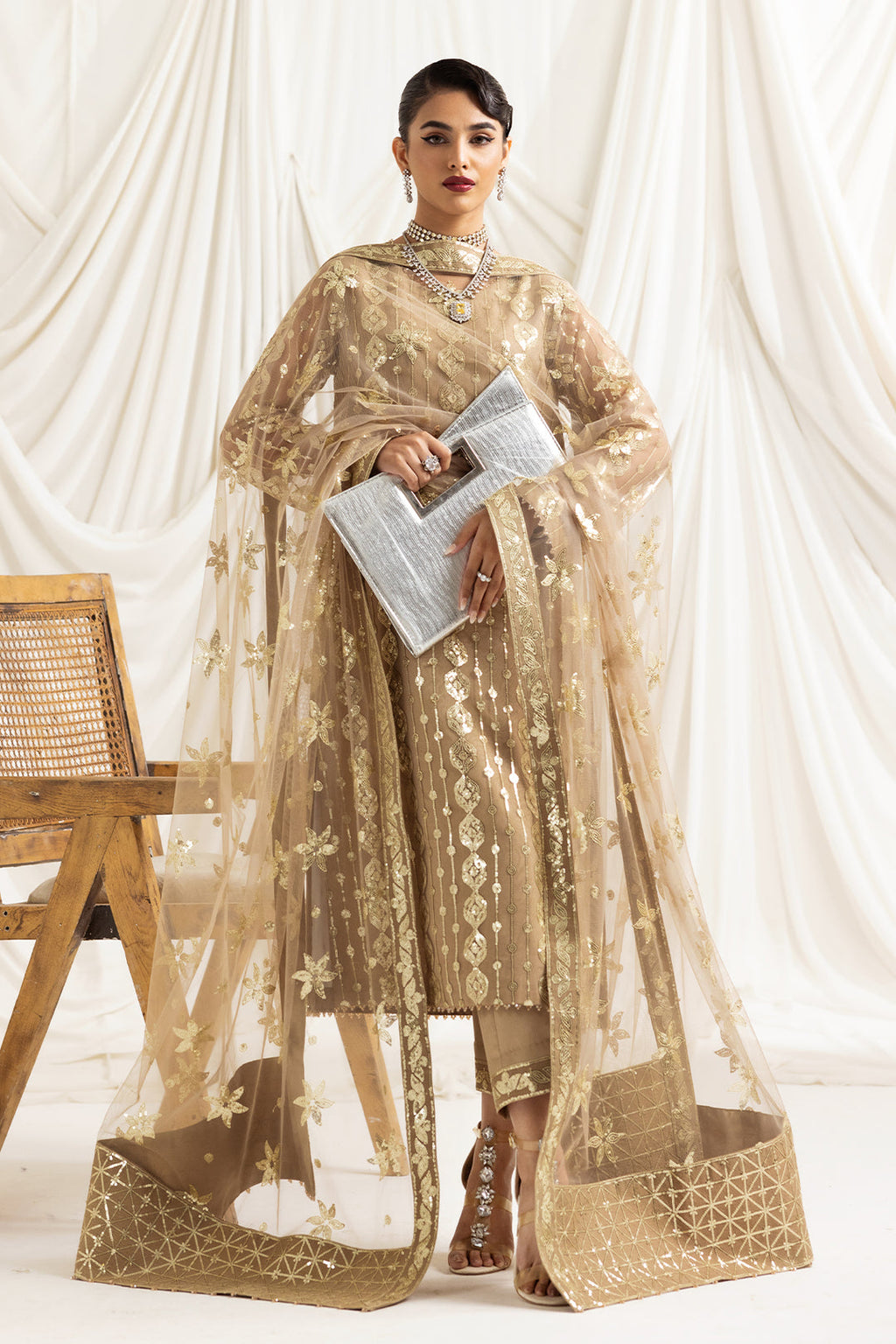 Dua Festive Collection Embroidered By Alizeh 2023 | 01B Aireen